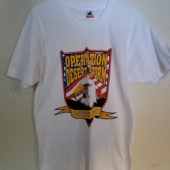 Vintage Operation Desert Storm T-Shirt Men's Large Single Stich Made in USA 90s - Picture 2 of 5